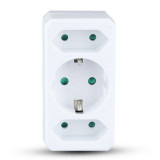 Adaptor 3 prize 2x 2.5A si 1x 16A max 3680W V-TAC SKU-8784, Vtac