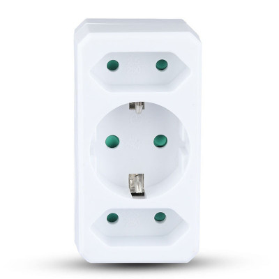 Adaptor 3 prize 2x 2.5A si 1x 16A max 3680W V-TAC SKU-8784 foto