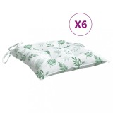 Cumpara ieftin Perne de scaun, 6 buc., model frunze, 50x50x7 cm, textil oxford