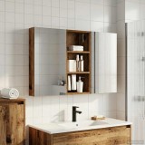 vidaXL Set dulap baie cu raft 3 pcs 110 x 10,5 x 60,5 cm Lemn compozit 3403718