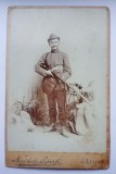 G503-I-Foto cdv Lugoj Vanator Banat Romania 1880-1900 Fotograf NASCHILZ LADISLAUS carton gros 16,5/10,5 cm.