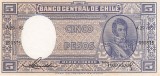 Bancnota Chile 5 Pesos - 1/2 Condor (1947-58) - P110 UNC ( vezi descriere )