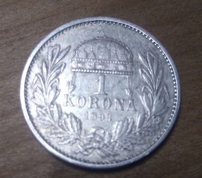 AUT AustroUngaria argint Ungaria 1 korona 1893 foto