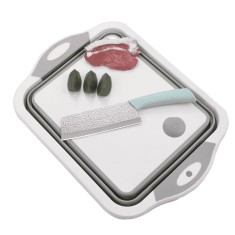 Tocator Multifunctional 3in1 Koken, Cos depozitare Fructe si Legume, Vas Pliabil pentru spalare, Capacitate 5L, Zona de Scurgere, Picioare Anti-Aderen