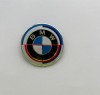 Emblema Capota BMW 74mm, Plastic + Silicon, Prindere 2 Picioruse, Aniversara