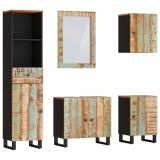 Cumpara ieftin Set mobilier de baie, 5 piese, lemn masiv reciclat