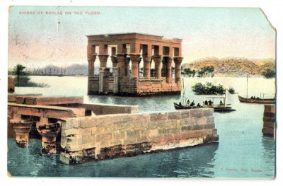 AD 926 C. P. VECHE - KIOSKE OF PHILAE ON THE FLOOD-EGYPT -CIRCULATA 1907 foto