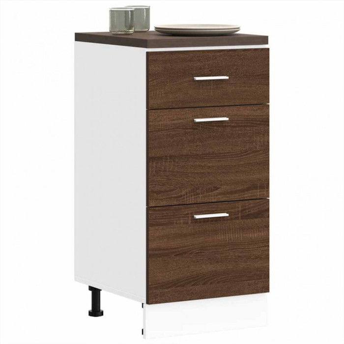 vidaXL Dulap inferior &ldquo;Lyon&rdquo; Stejar maro 40x46x81,5 cm Lemn prelucrat