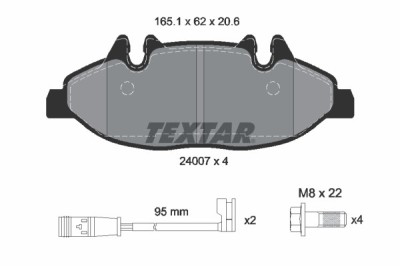 TEXTAR 2400701 Q+ set placute frana,frana disc foto