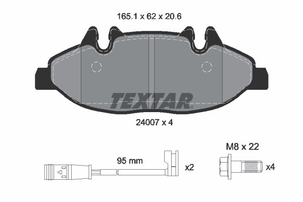 TEXTAR 2400701 Q+ set placute frana,frana disc