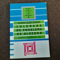 Gheorghe Schneider - Culegere de probleme de algebra pentru clasele IX - XII