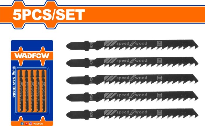 WADFOW - SET LAME FIERASTRAU PENDULAR PENTRU LEMN 74MM 6TPI - 5 BUC PowerTool TopQuality