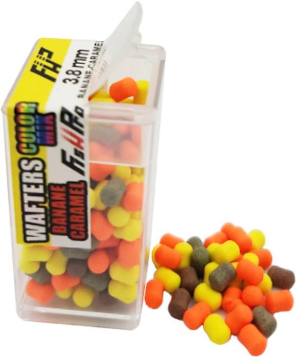 Wafters Fish Pro Color Mix, Banane Caramel, 3.8x5mm, 200buc