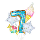 Balon folie gigant cifra 7, inaltime 80 cm, aranjament party baloane gogoasa, inghetata, Oem