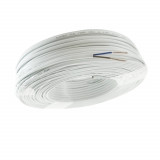 Cumpara ieftin Rola cablu electric MYY-UP, 2 x 0.5 mm2, din cupru, 100m, CEMYY-UP2-0.50-WH, 2C, 300 500V, alb, Diversi Producatori