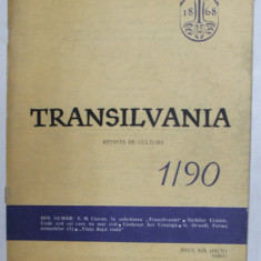 TRANSILVANIA , REVISTA DE CULTURA , ANUL XIX , NR. 1 / 1990