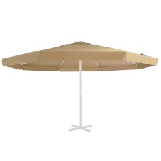 vidaXL P&amp;acirc;nză de schimb umbrelă de soare de exterior gri taupe 515 cm foto