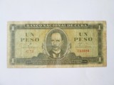 Rara! Cuba 1 Peso 1961,bancnota cu semnatura lui Che Guevara(Presedinte Banca Nationala Cubaneza) la cel mai mic pret,vedeti fotografiile.