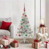 VidaXL Pom de Crăciun artificial pre-iluminat Argintiu 120 cm PET 3397188
