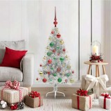 VidaXL Pom de Crăciun artificial pre-iluminat Argintiu 120 cm PET 3397188
