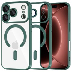 Husa pentru iPhone 18 Pro Max / iPhone 17 Pro Max Asteroid GSM Luxury Crystal MagSafe, Deep Green