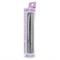 Vibrator Mini Lady Finger, Negru, 13 cm