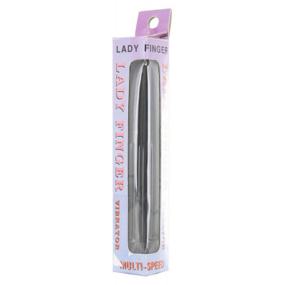 Vibrator Mini Lady Finger, Negru, 13 cm foto