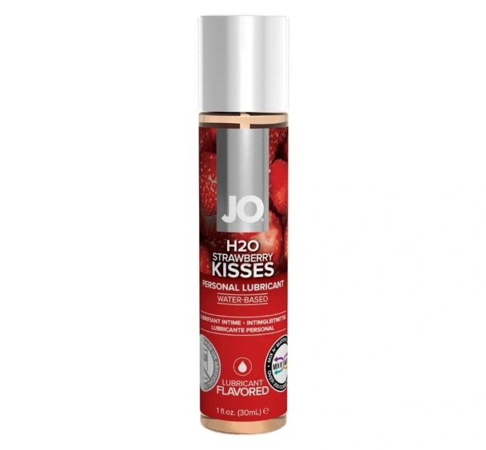 Lubrifiant System JO pe Baza de Apa H20 Kisses-Capsuni, 30 ml