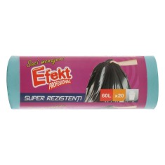 Saci menajeri / gunoi Efekt, super rezistenti, albastru, 60L, 20 buc foto