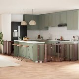 vidaXL Poartă c&acirc;ini pliabilă cu ușă 12 panouri maro 600 cm, lemn plop 3155719