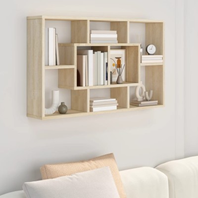 Gossi raft de perete, stejar sonoma, 85x16x52,5 cm, lemn prelucrat foto