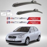 Cumpara ieftin Ștergătoare Hyundai Accent (2005&ndash;2010) Flat | Set față &ndash; TeamCar&reg;