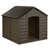 Cusca pentru caini talie medie, 0-7015, PVC, maro, 78 x 84.5 x 80.5 cm