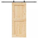 Ușă glisantă cu set de feronerie 95x210 cm, lemn masiv de pin