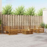 vidaXL Set canapele exterior 8 piese lemn masiv acacia natural gradina terasa
