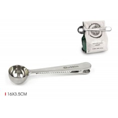 Lingura dozare cafea cu clips, din inox, 15.8 cm