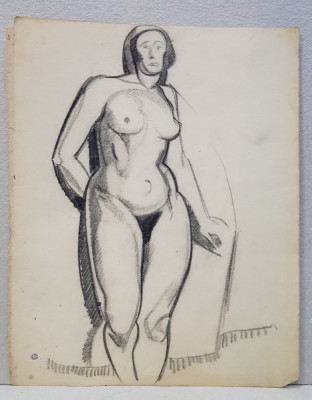 Lucretia Mihail Silion (1895 - ? ) - Nud in picioare, Nesemnat foto