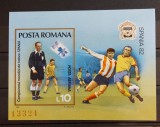 Romania 1981 - Colita C.M. de fotbal Spania MNH