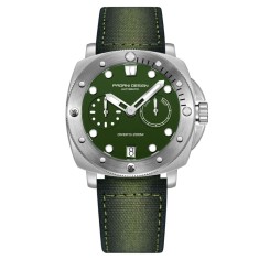 Ceas barbatesc automat PAGANI DESIGN PD-1767, cadran verde, 41mm, safir sintetic, curea nylon verde