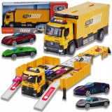 CAMION CONTAINER CU REMORCĂ PLIABILĂ SET ARCURI BATERII DE PARCARE