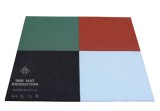 Pavele dale din cauciuc, tartan, patrate, plane, GRI, 60x60 cm, grosime 20 mm