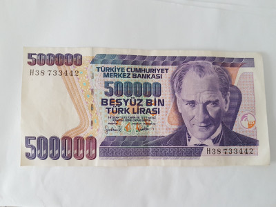 Turcia 500 000 Lire 1970 Noua foto