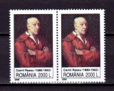 RO 2000 LP 1535 &quot;Autoportretul in pictura rom&quot; , serie pereche H , MNH