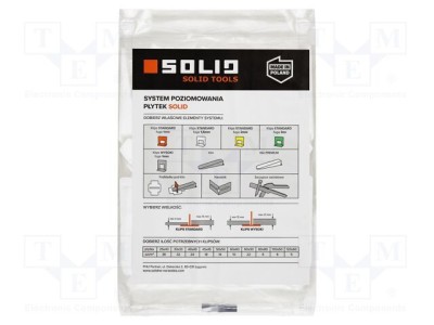 SOLID TOOLS Mounting Wedge Tile Leveling System PREMIUM 50pcs foto