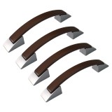 Set 4 Manere din plastic, 2103-09, lungime 134 mm, distanta gauri 96 mm, castaniu