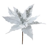 Cumpara ieftin Craciunita artificiala alba argintie &Oslash; 30x26 cm