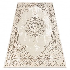 Covor ALLURE 1961 Ornament, cadru - Structural, elegant, glamour crem / auriu, 200x290 cm