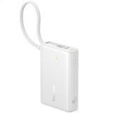Baterie Externa Baseus PicoGo, 10000mAh, 45W, PD, 1 x USB-A - 2 x USB-C, Alba P10076803213-00