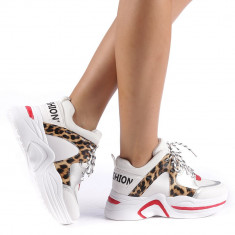 Pantofi sport dama Trania leopard foto