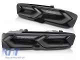 Set de stopuri LED de tuning potrivit pentru Chevrolet Camaro 2019-2023, cu semnalizator dinamic, baza fumurie neagra, stanga si dreapta Performance A